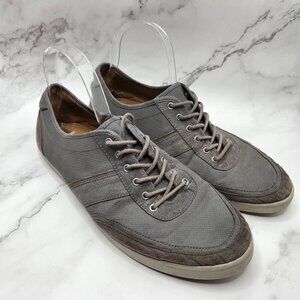 Zara Man Suede Grey Laced Slip On Sneakers Flats Shoes Size 10 (EU 43)